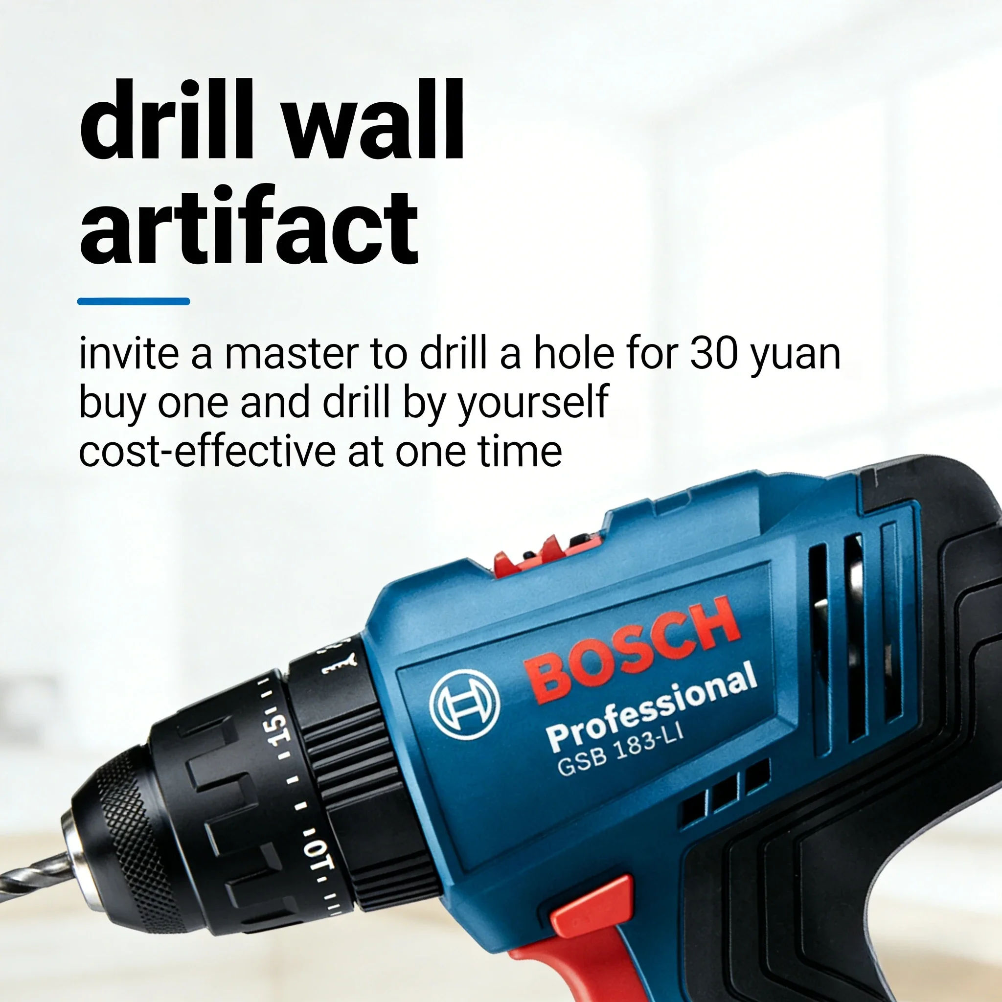Brushless Cordless Electric Drill 18V - Bosch GSB183-LI 18В Аккумуляторная ударная дрель