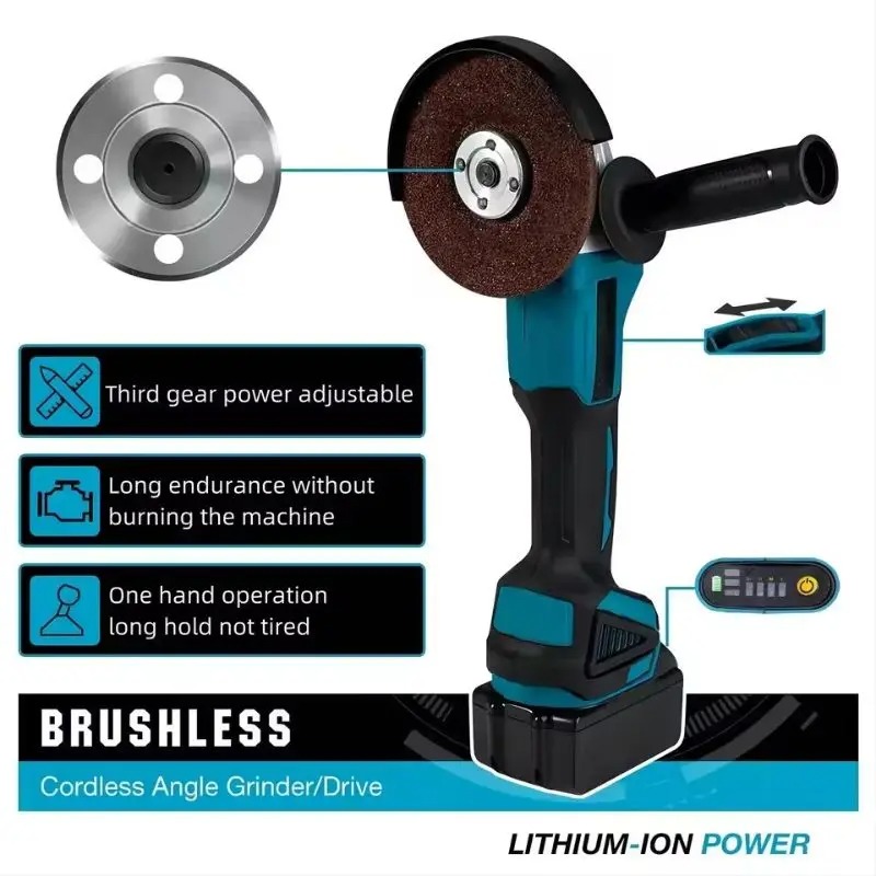 Угловая шлифовальная машина Ma – обзор и цена Brushless Angle Grinder Battery Powered