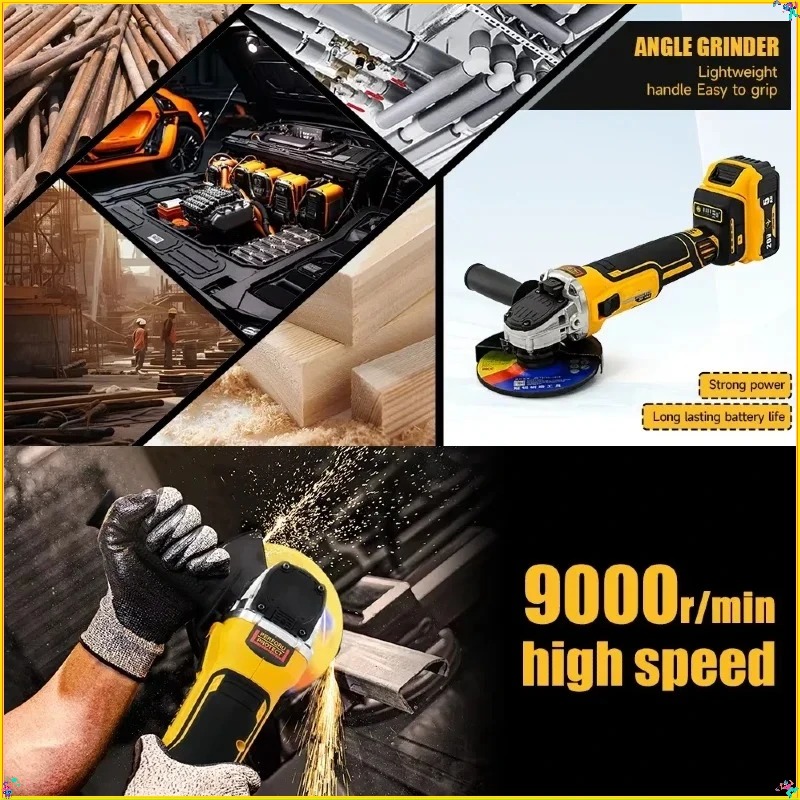 Угловая шлифовальная машина De – обзор и цена Brushless Angle Grinder Battery Powered