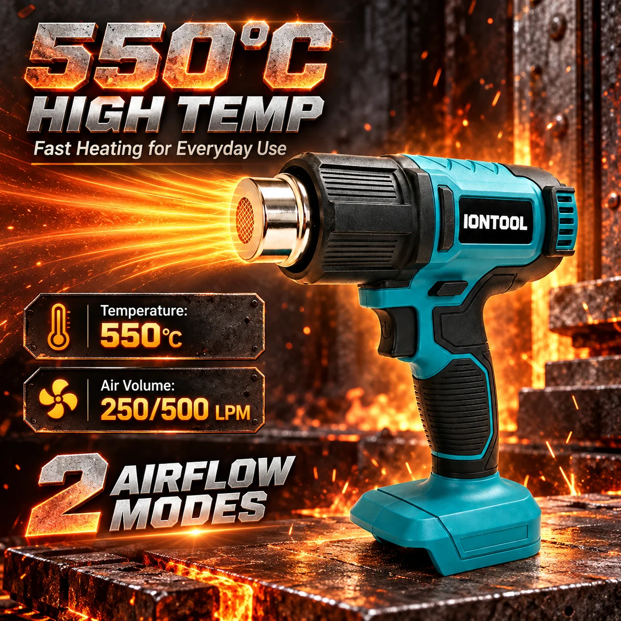 Беспроводной термофен IONTOOL  – обзор и цена Cordless Heat Gun For Shrink Tubing