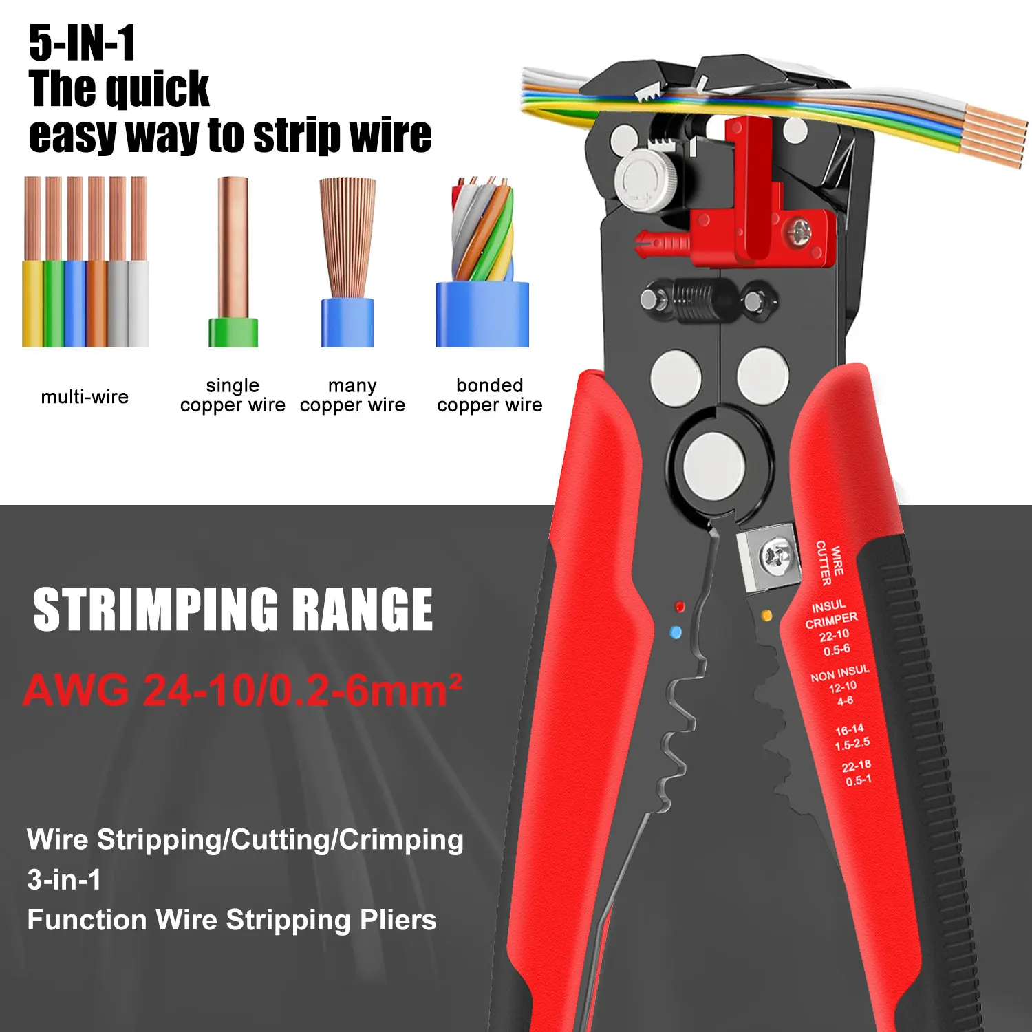 HS-D1 – автоматический инструм – обзор и цена Automatic Wire Stripper Cutter